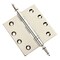 Embassy 4-1/2 x 4-1/2 Solid Brass Ball Bearing Hinge, Polished Nickel Finish Steeple Tips 4545BBUS14S-1 - alternate 1